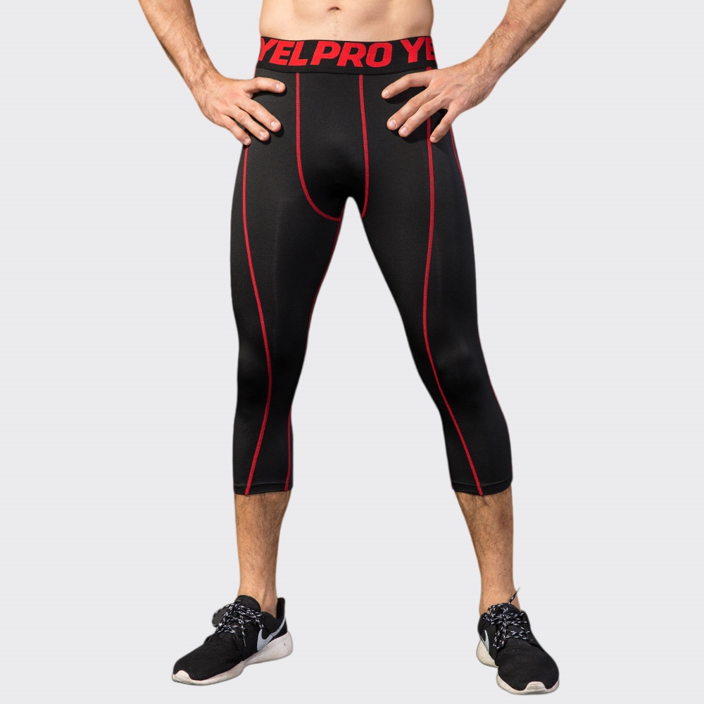 Sports Equipment Logos - Calças de Compressão Masculinas para Fitness,